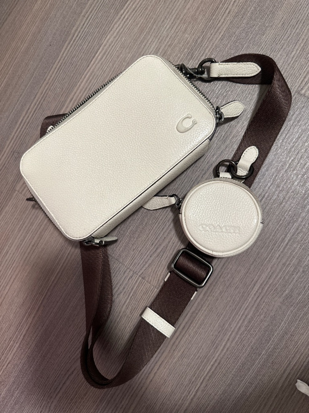 Coach pebbles leather side body bag